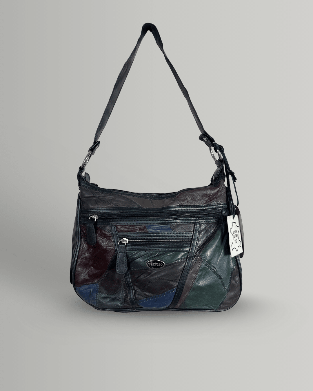 Treviso Multicolor Patch Work Genuine Leather Shoulder Bag - Funkify
