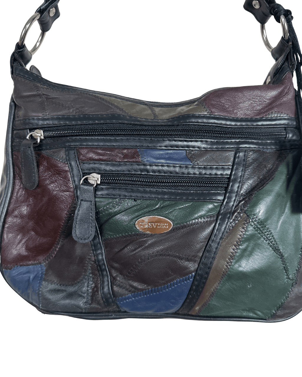 Treviso Multicolor Patch Work Genuine Leather Shoulder Bag - Funkify