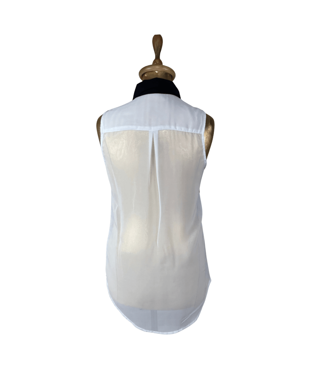 Tropical Palm Print Sleeveless Button - Up Shirt Small - Funkify