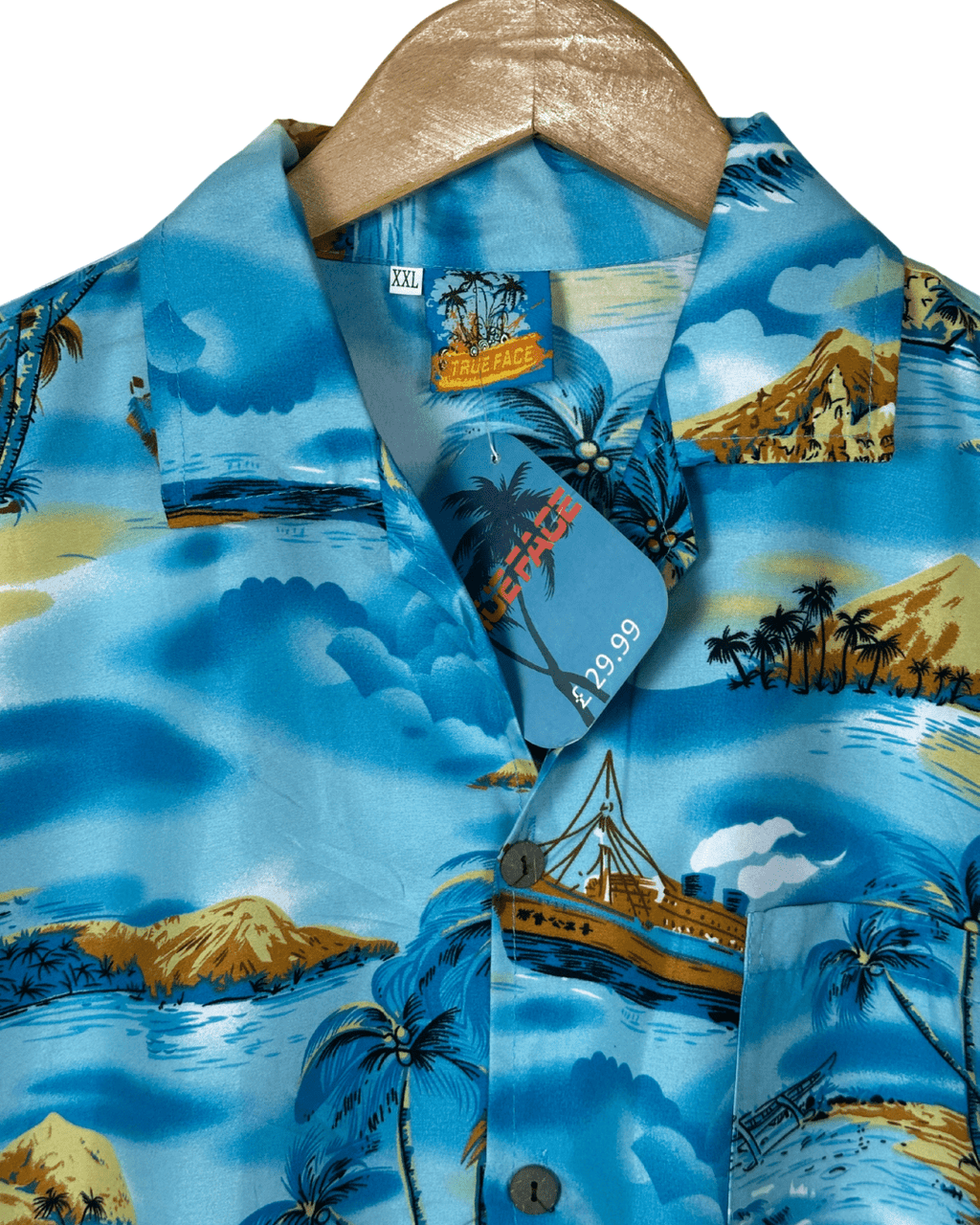 True Face Hawaiian Shirt 2XL - Funkify