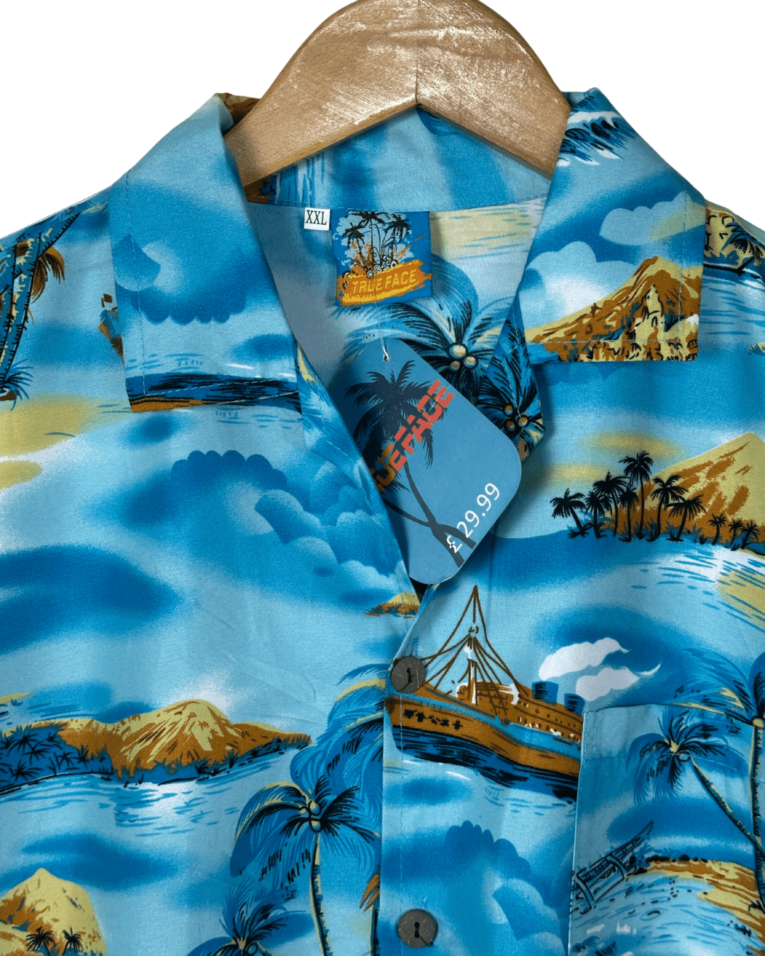 True Face Hawaiian Shirt 2XL - Funkify
