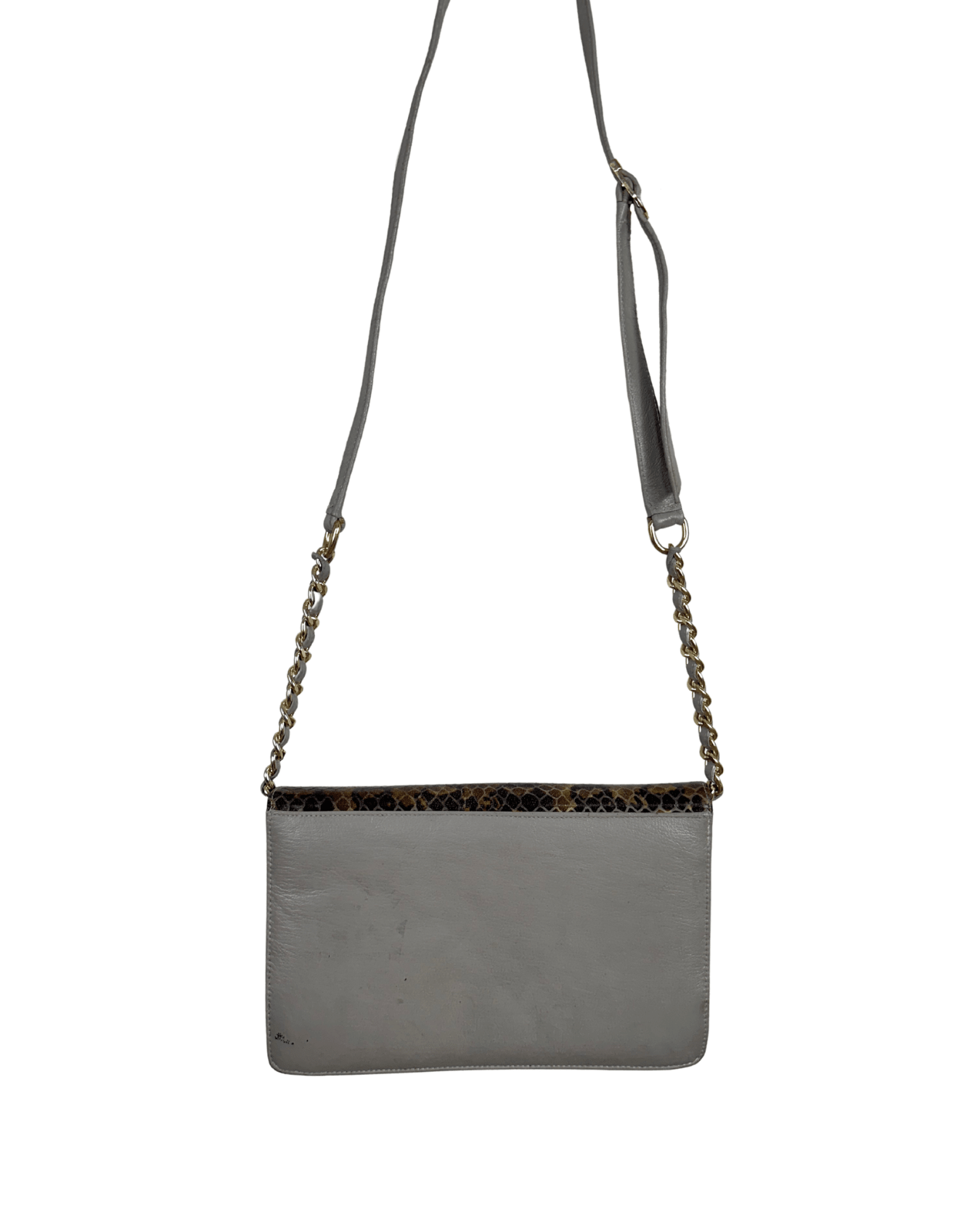 Two - Tone Python Embossed Crossbody Bag - Funkify