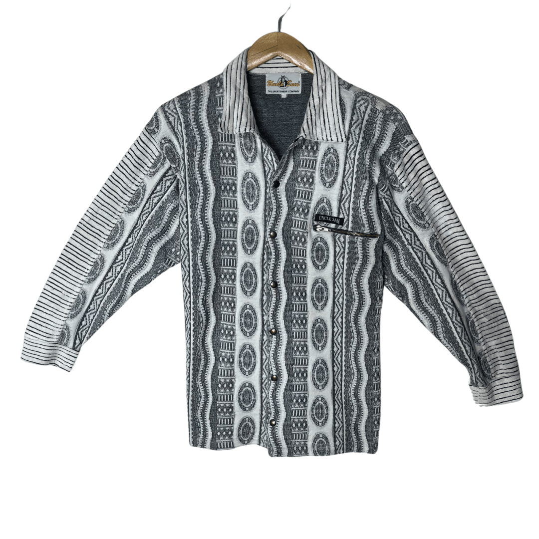 Uncle Sam Fleece Button Jacket Small - Funkify