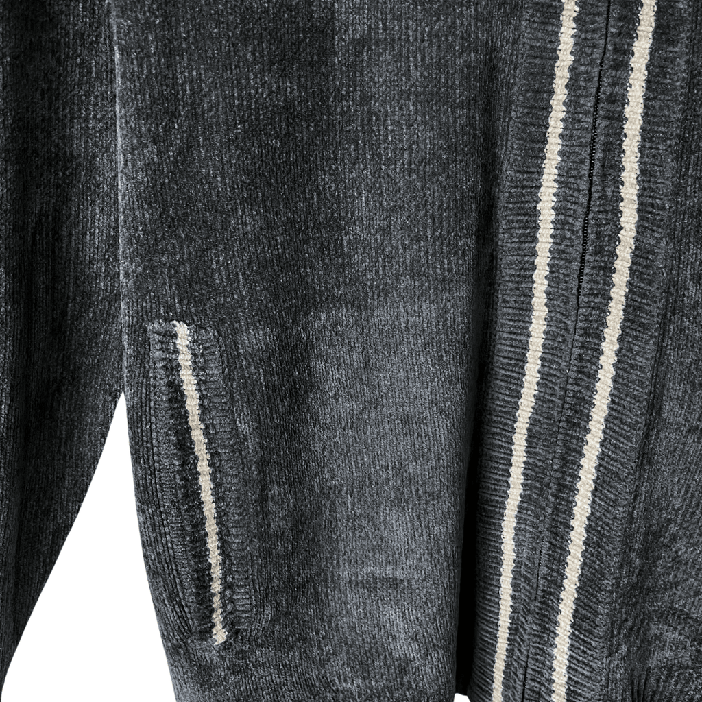 V-gass Soft Knit Zip-up Cardigan Medium - Funkify