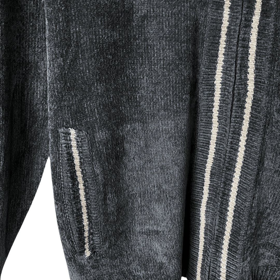 V-gass Soft Knit Zip-up Cardigan Medium - Funkify