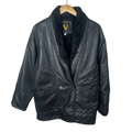 V Italian Fur Collar Genuine Leather Jacket XL - Funkify