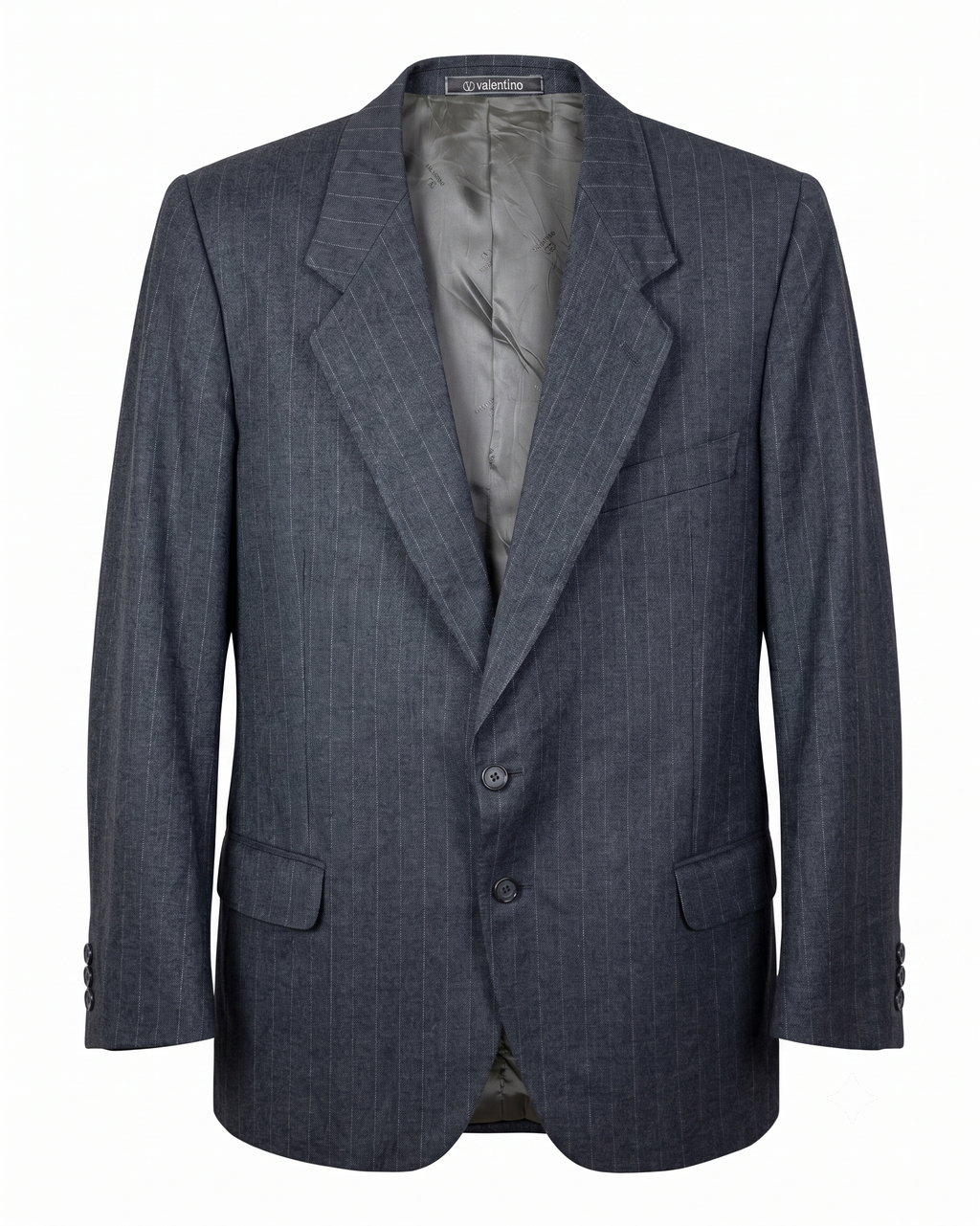 Vintage Valentino Uomo Pinstripe Pure Virgin Wool Blazer