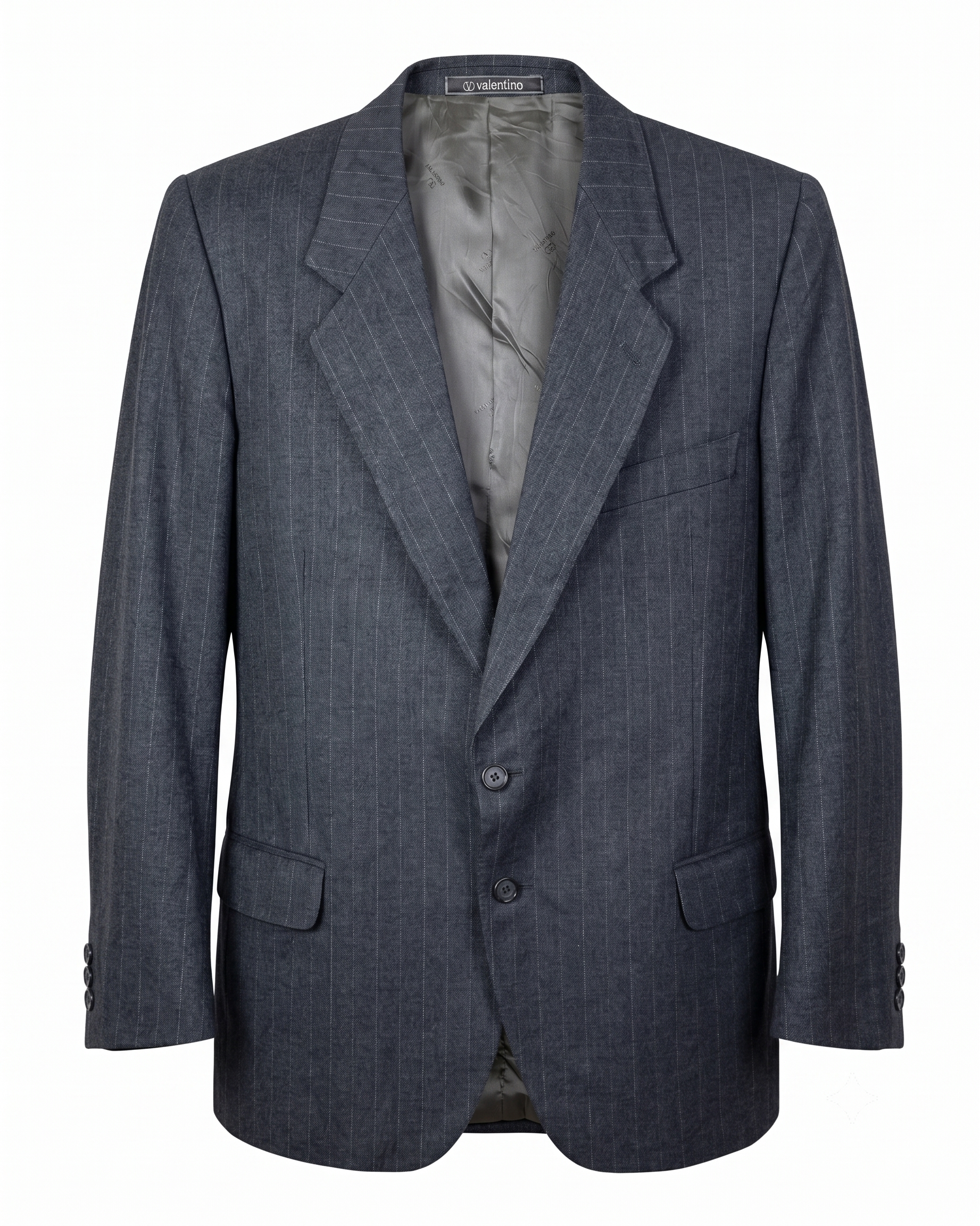 Vintage Valentino Uomo Pinstripe Pure Virgin Wool Blazer