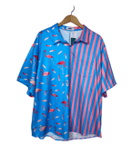 Vatpave Two - tone Flamingo Pattern Shirt 3XL - Funkify