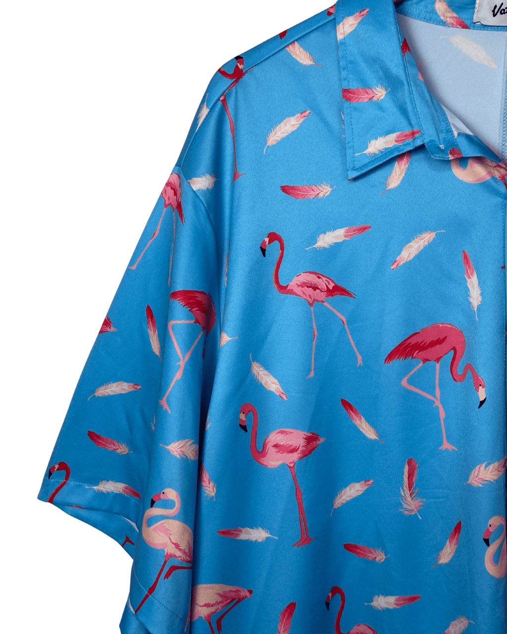 Vatpave Two - tone Flamingo Pattern Shirt 3XL - Funkify