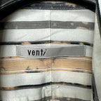 Venti Striped Quarter-Button Shirt Medium - Funkify