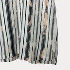 Venti Striped Quarter-Button Shirt Medium - Funkify