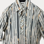 Venti Striped Quarter-Button Shirt Medium - Funkify