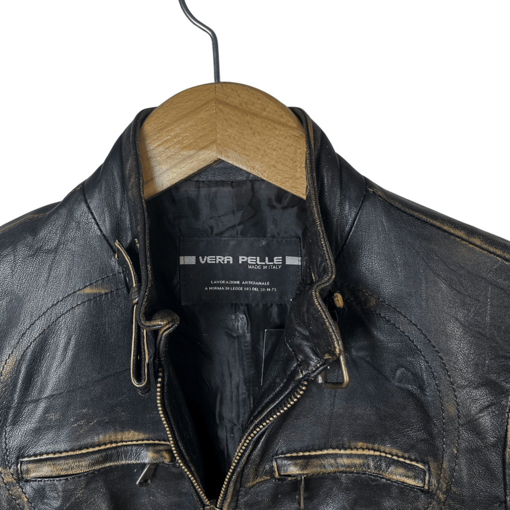 Vera Pelle Genuine Leather Women's Jacket Small - Funkify