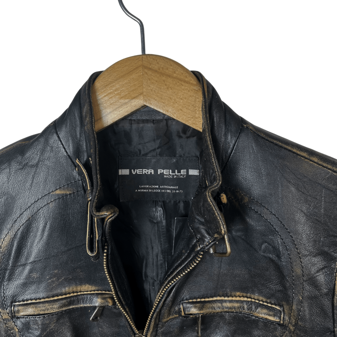 Vera Pelle Genuine Leather Women's Jacket Small - Funkify