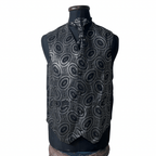 Vest, slip-on necktie, and pocket square set