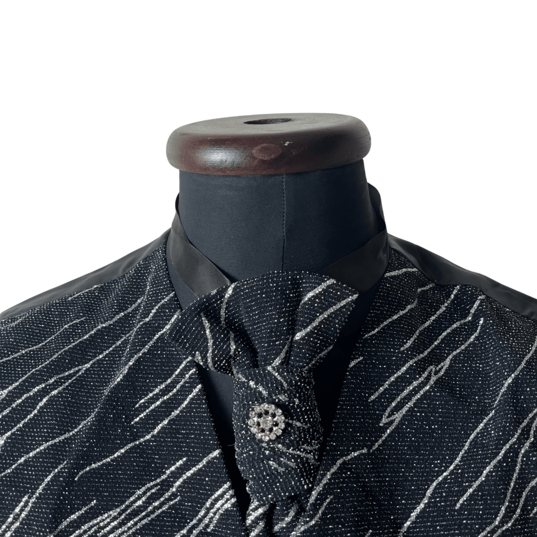 Vest, Slip-on necktie & Pocket Square Set - Funkify