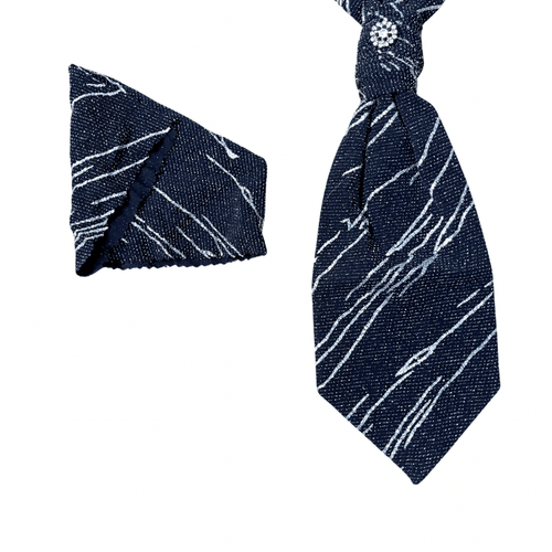 Vest, slip-on necktie, and pocket square set, alternate colorway