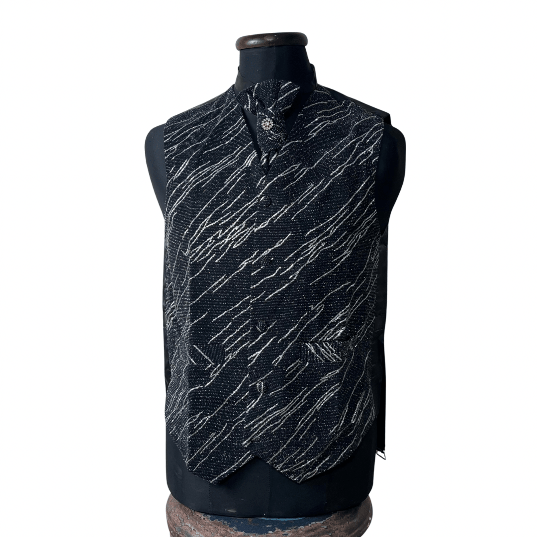 Vest, Slip-on necktie & Pocket Square Set - Funkify