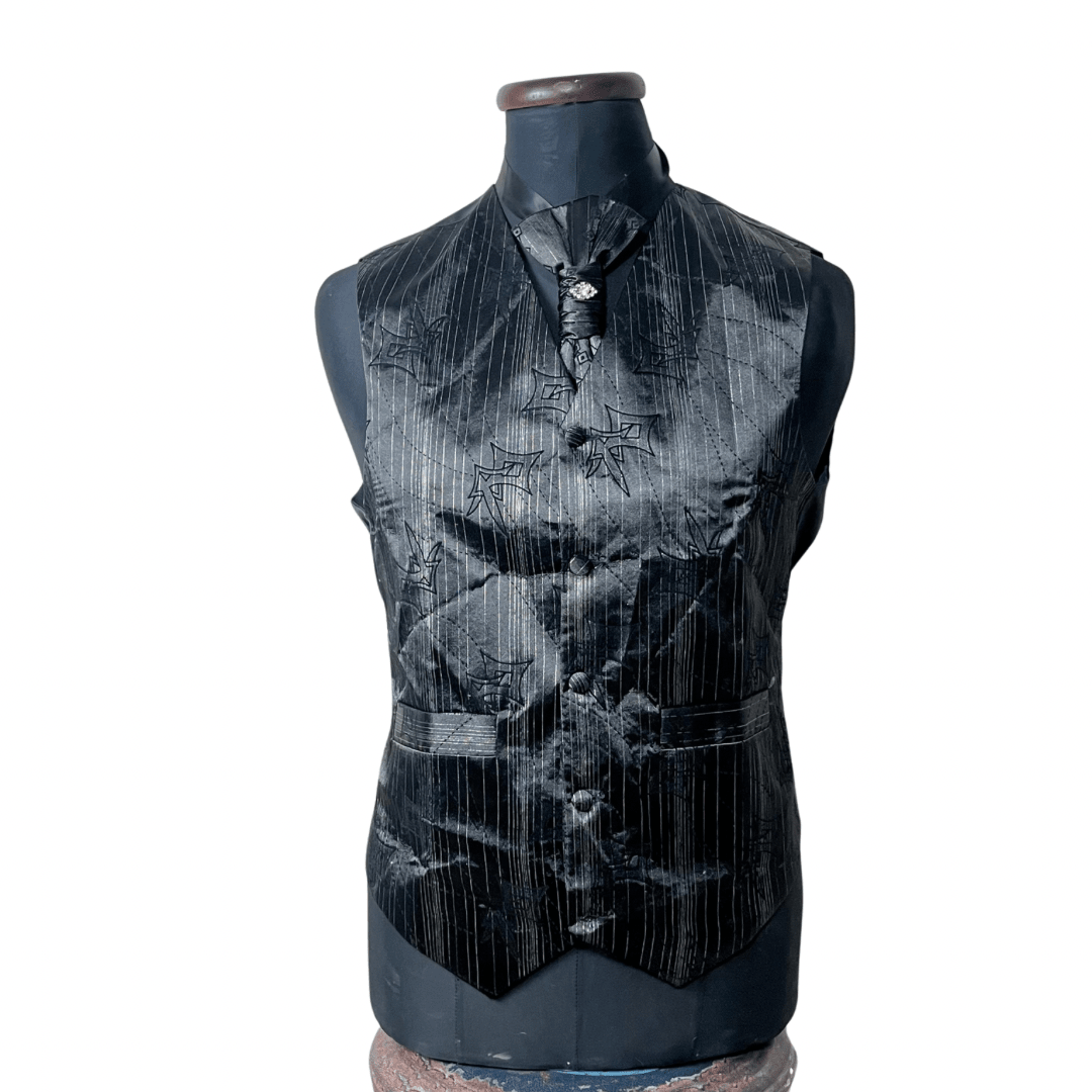 Vest & Slip-on Necktie Set Large - Funkify