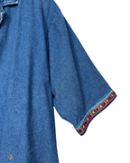 Victoria Jones Denim Shirt with Embroidered Trim - Funkify