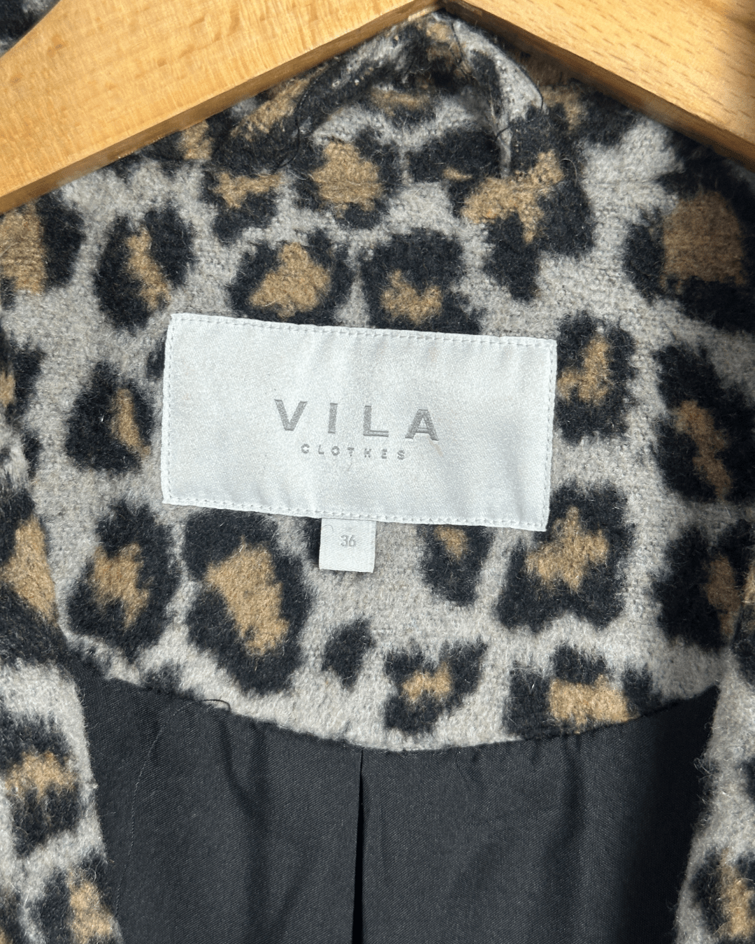 Vila Leopard Women's Coat - Size 36 - Funkify