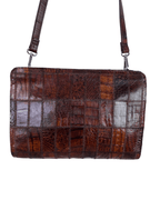 Vintage 1960s Paco's Valencia Crocodile Leather Crossbody Bag - Funkify