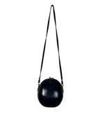 Vintage 1970s H.B. Round Patent Leather Shoulder Canteen Bag - Funkify
