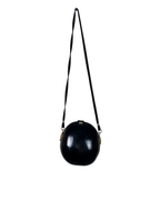 Vintage 1970s H.B. Round Patent Leather Shoulder Canteen Bag - Funkify