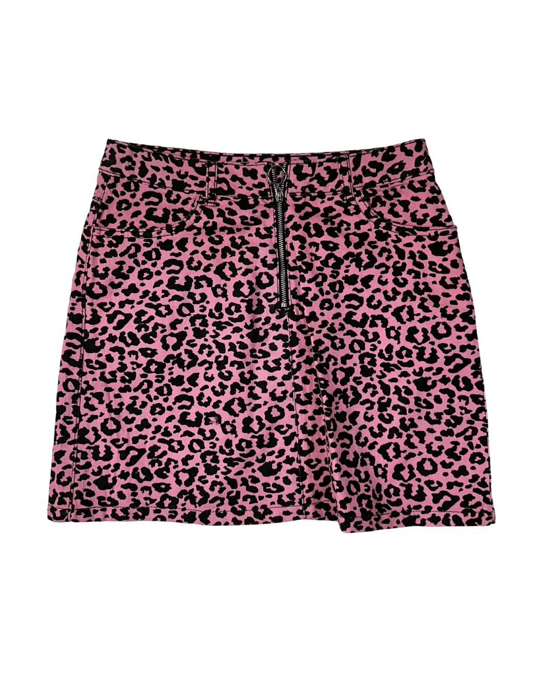 Vintage 2000s Leopard Print Mini Skirt - Funkify