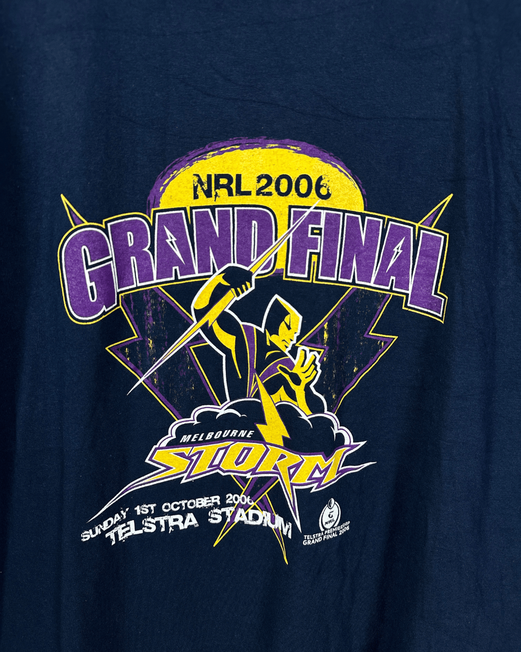 Vintage 2004 NRL MELBOURNE STORM 2006 Grand Final T-Shirt 2XL - Funkify