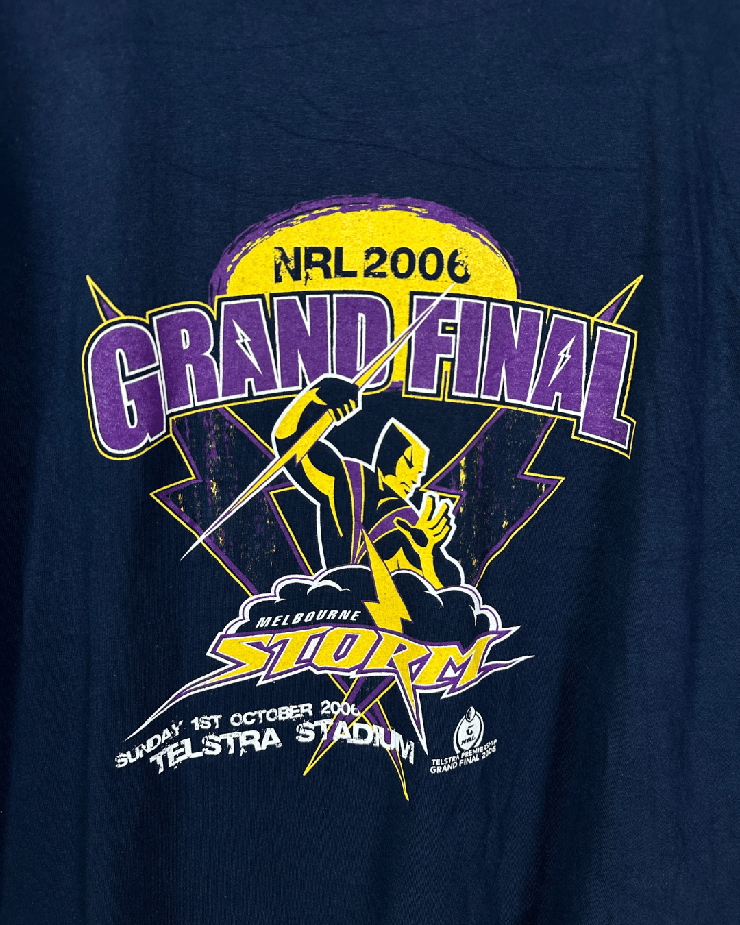 Vintage 2004 NRL MELBOURNE STORM 2006 Grand Final T-Shirt 2XL - Funkify