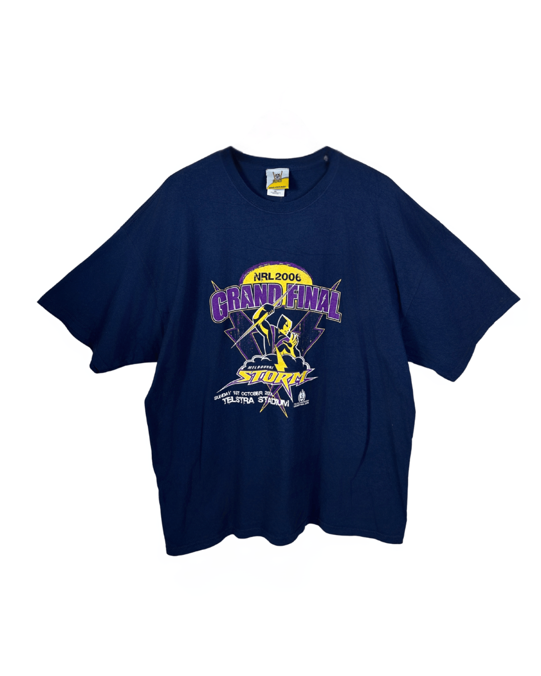 Vintage 2004 NRL MELBOURNE STORM 2006 Grand Final T-Shirt 2XL - Funkify