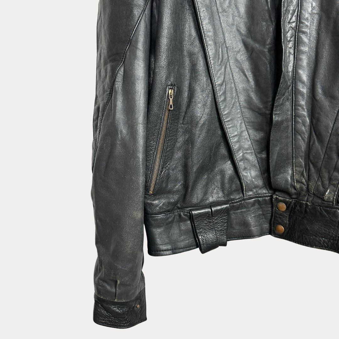 Vintage 2in1 Genuine Leather Jacket & Vest Medium - Funkify