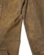 Vintage 70s "Western Grunge" Distressed Suede Leather Women's Coat - Funkify