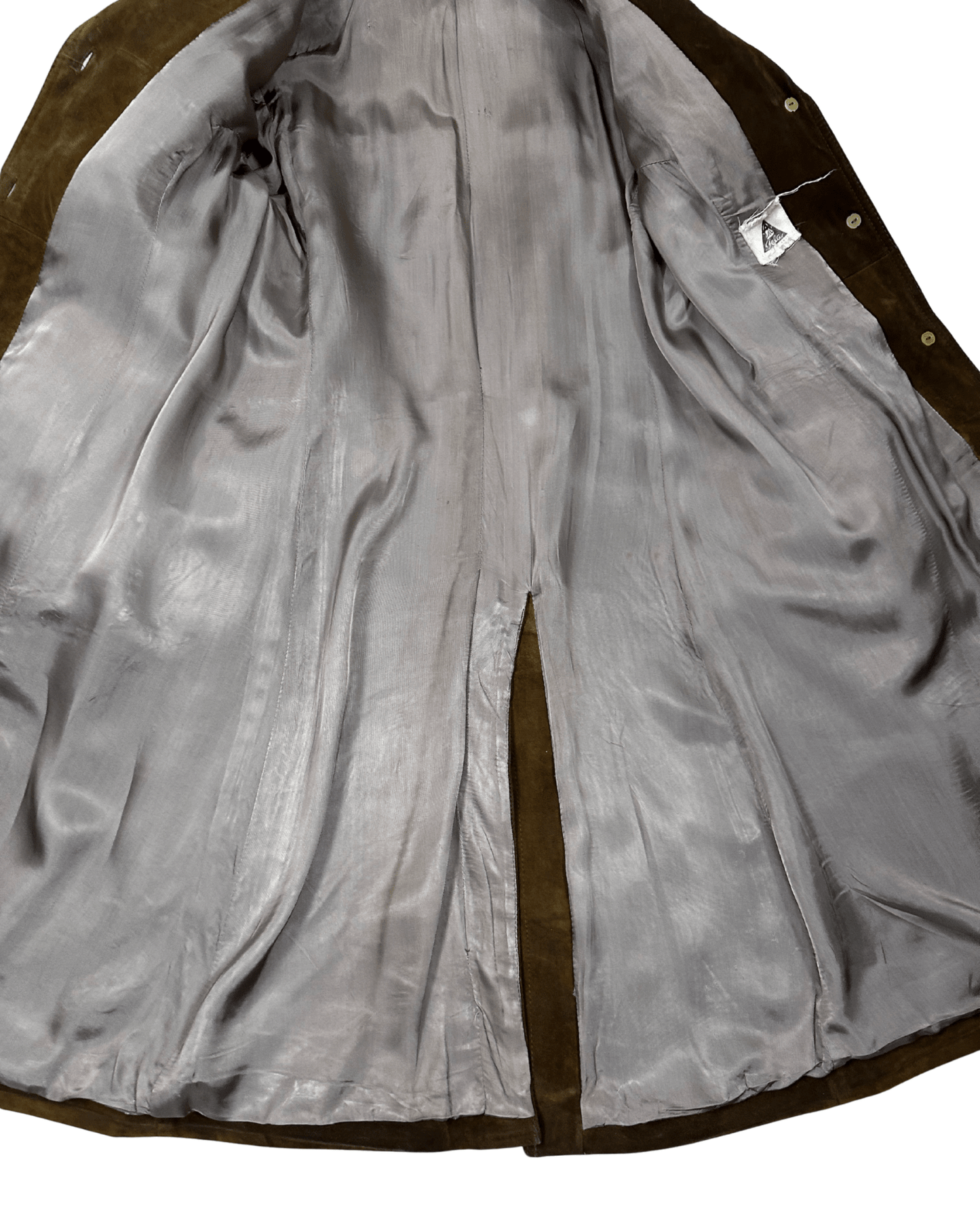 Vintage 70s "Western Grunge" Distressed Suede Leather Women's Coat - Funkify