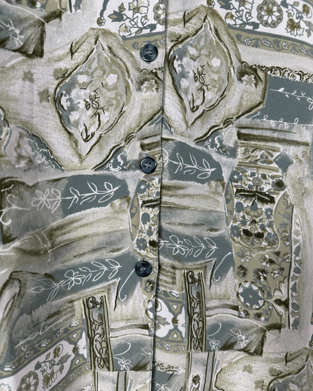 Vintage 80s Abstract Print Shirt - Funkify