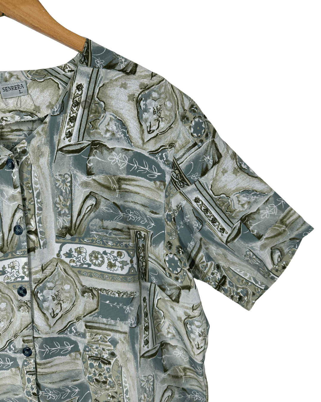 Vintage 80s Abstract Print Shirt - Funkify