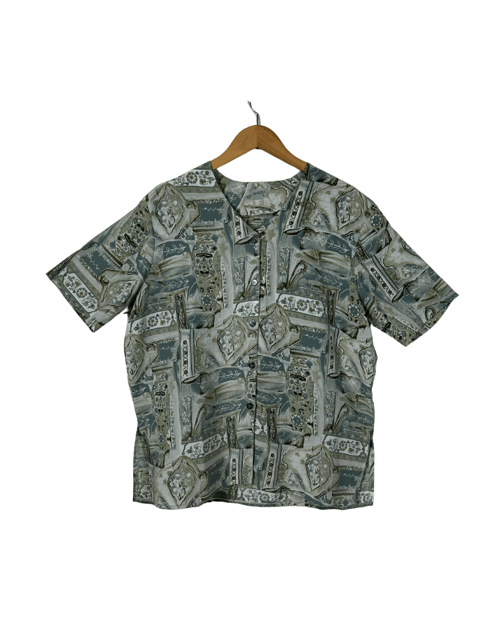 Vintage 80s Abstract Print Shirt - Funkify