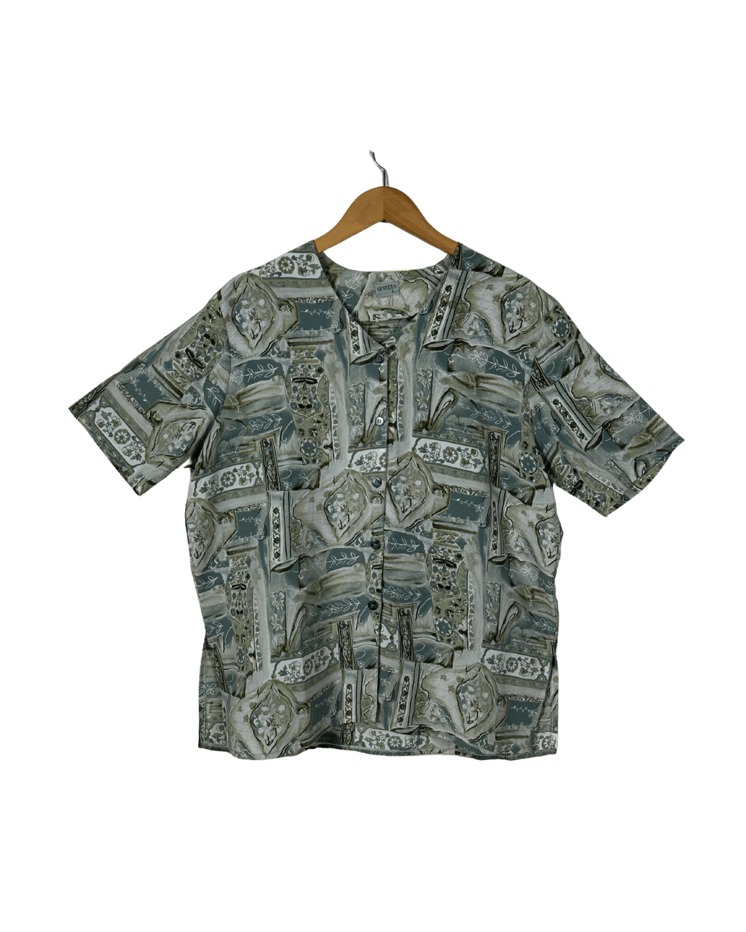 Vintage 80s Abstract Print Shirt - Funkify