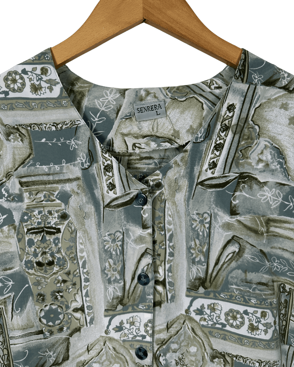 Vintage 80s Abstract Print Shirt - Funkify