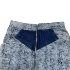 Vintage 80s Acid Wash Denim Pencil Skirt - Funkify