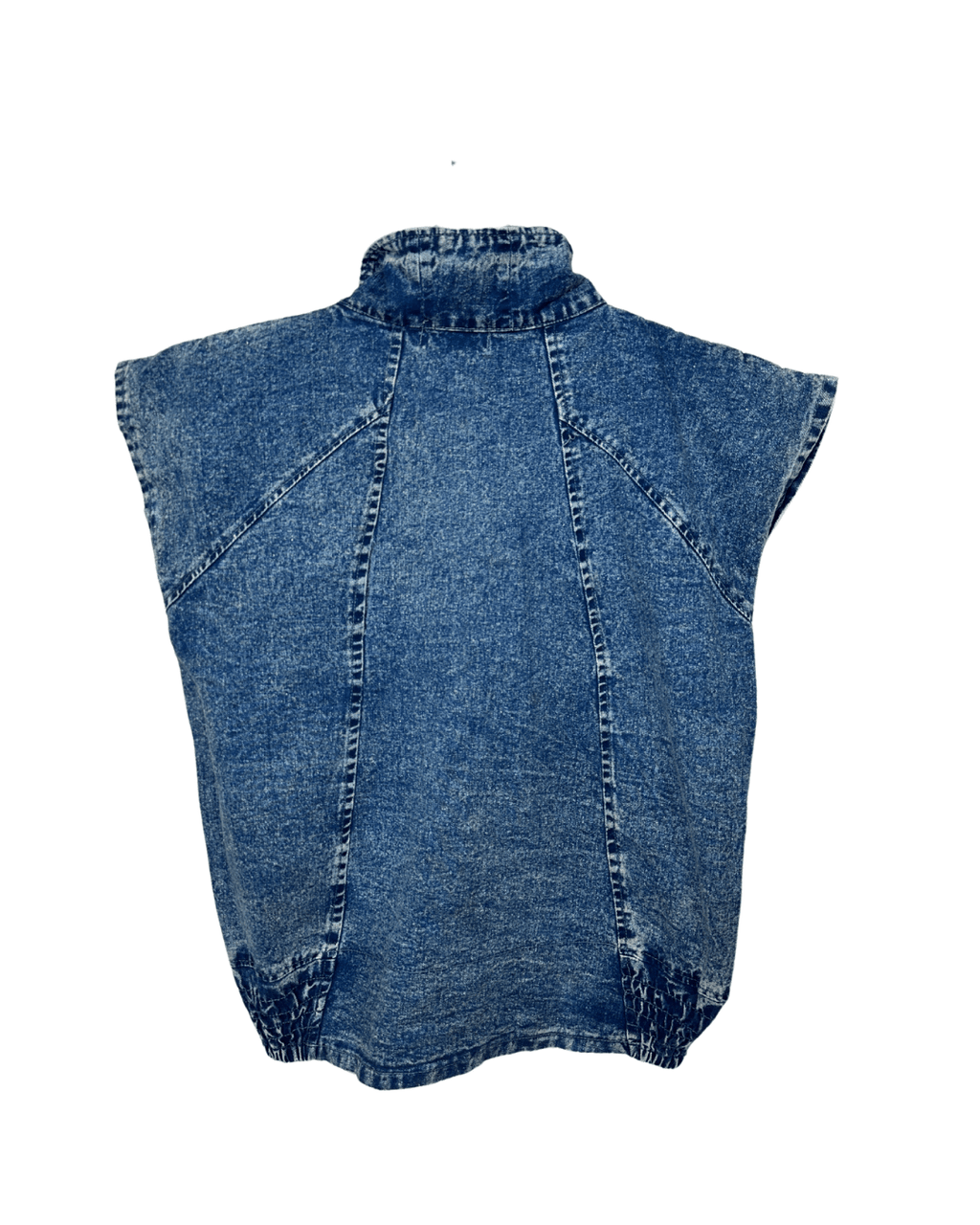 Vintage 80s Embellished Denim Vest Medium - Funkify