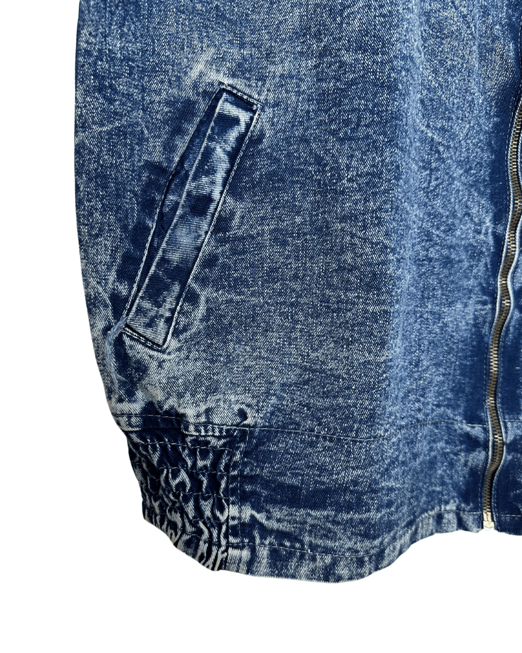 Vintage 80s Embellished Denim Vest XL - Funkify