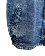 Vintage 80s Embellished Denim Vest XL - Funkify