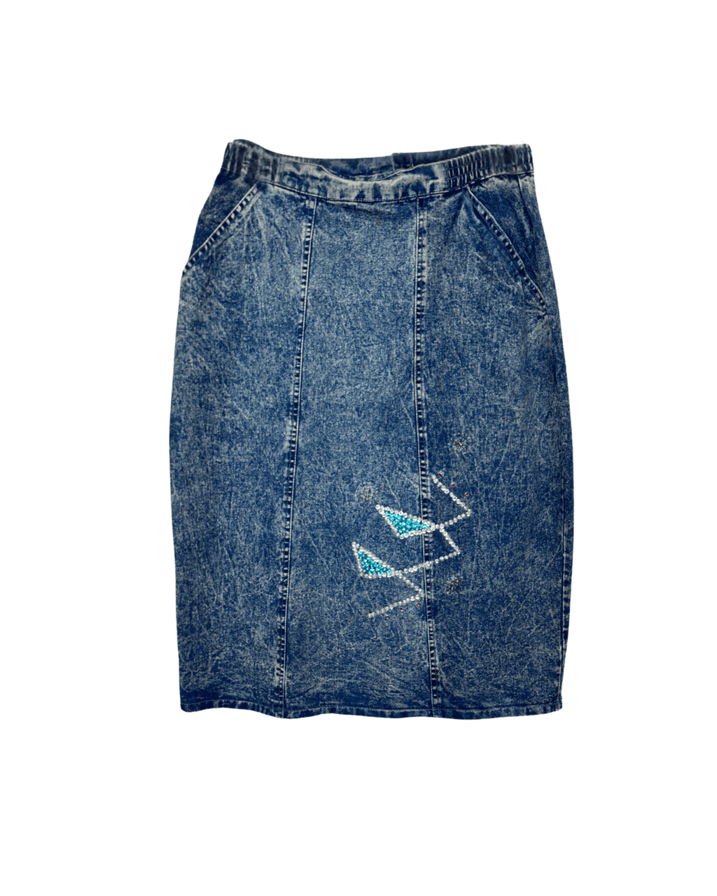Vintage 80s Embellished Skirt Medium - Funkify