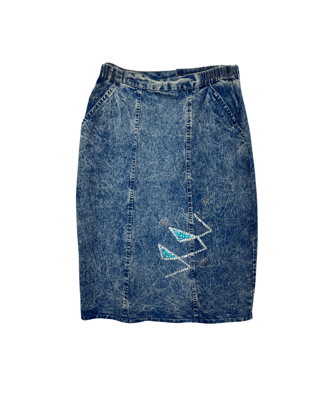 Vintage 80s Embellished Skirt Medium - Funkify