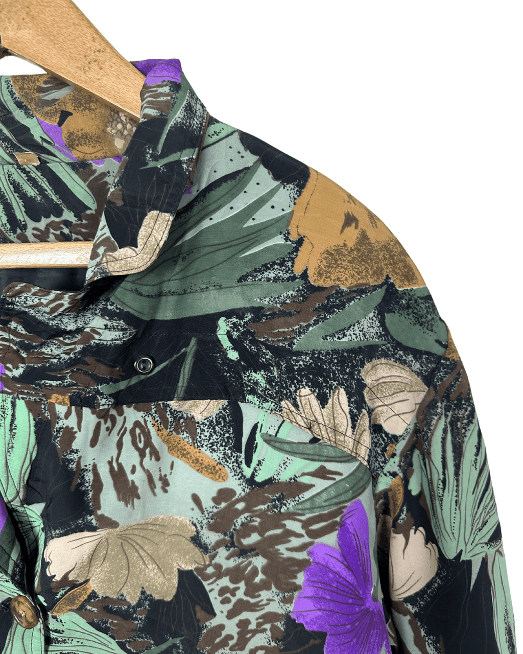 Vintage 80s Floral Print Jacket Medium - Funkify