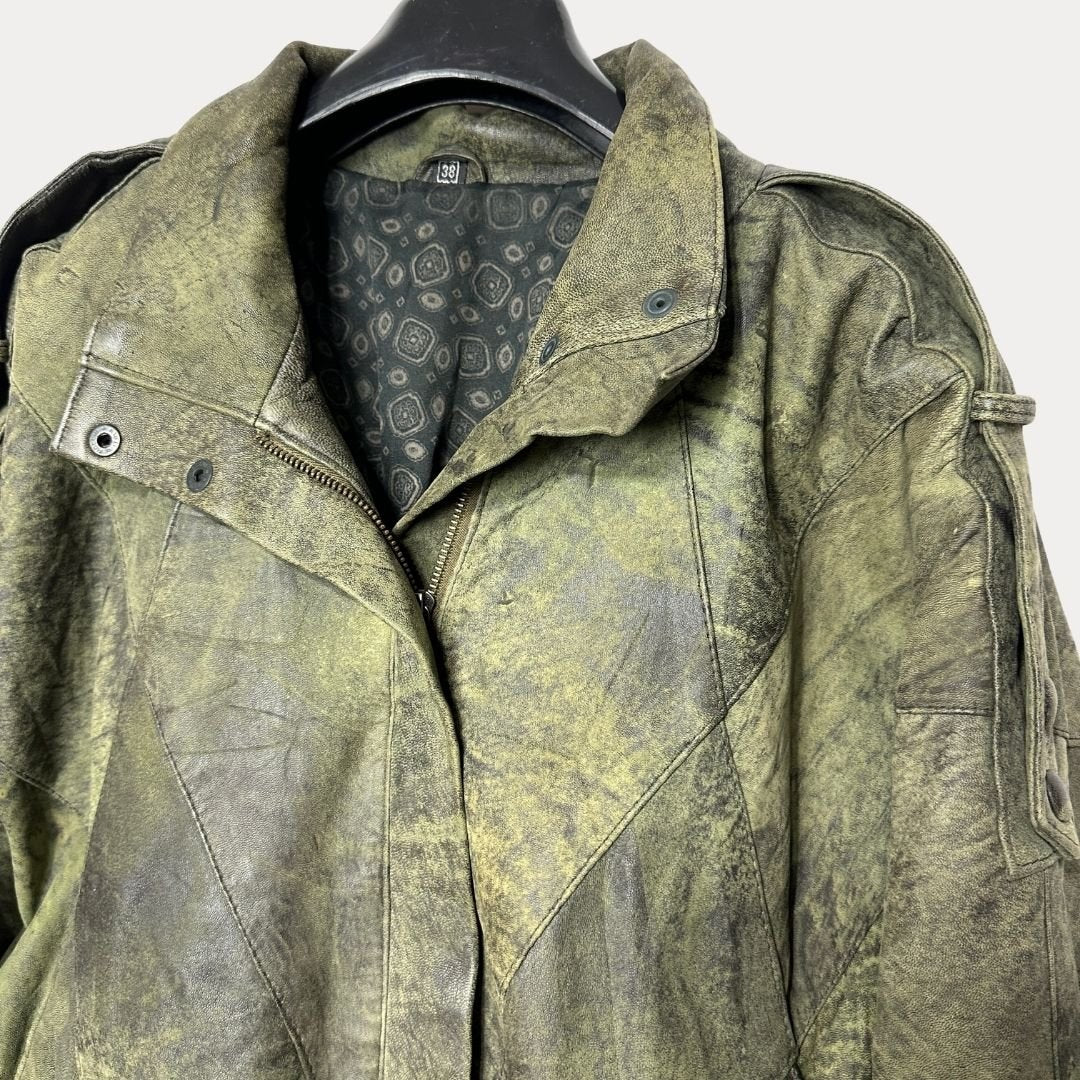 Vintage 80s Genuine Leather Jacket medium - Funkify