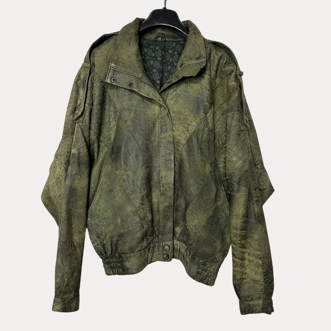 Vintage 80s Genuine Leather Jacket medium - Funkify